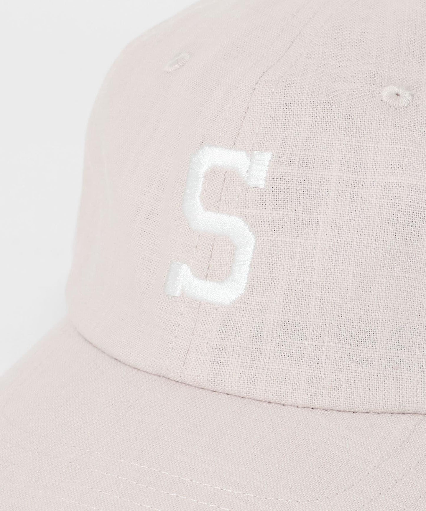 亞麻混紡刺繡棒球帽