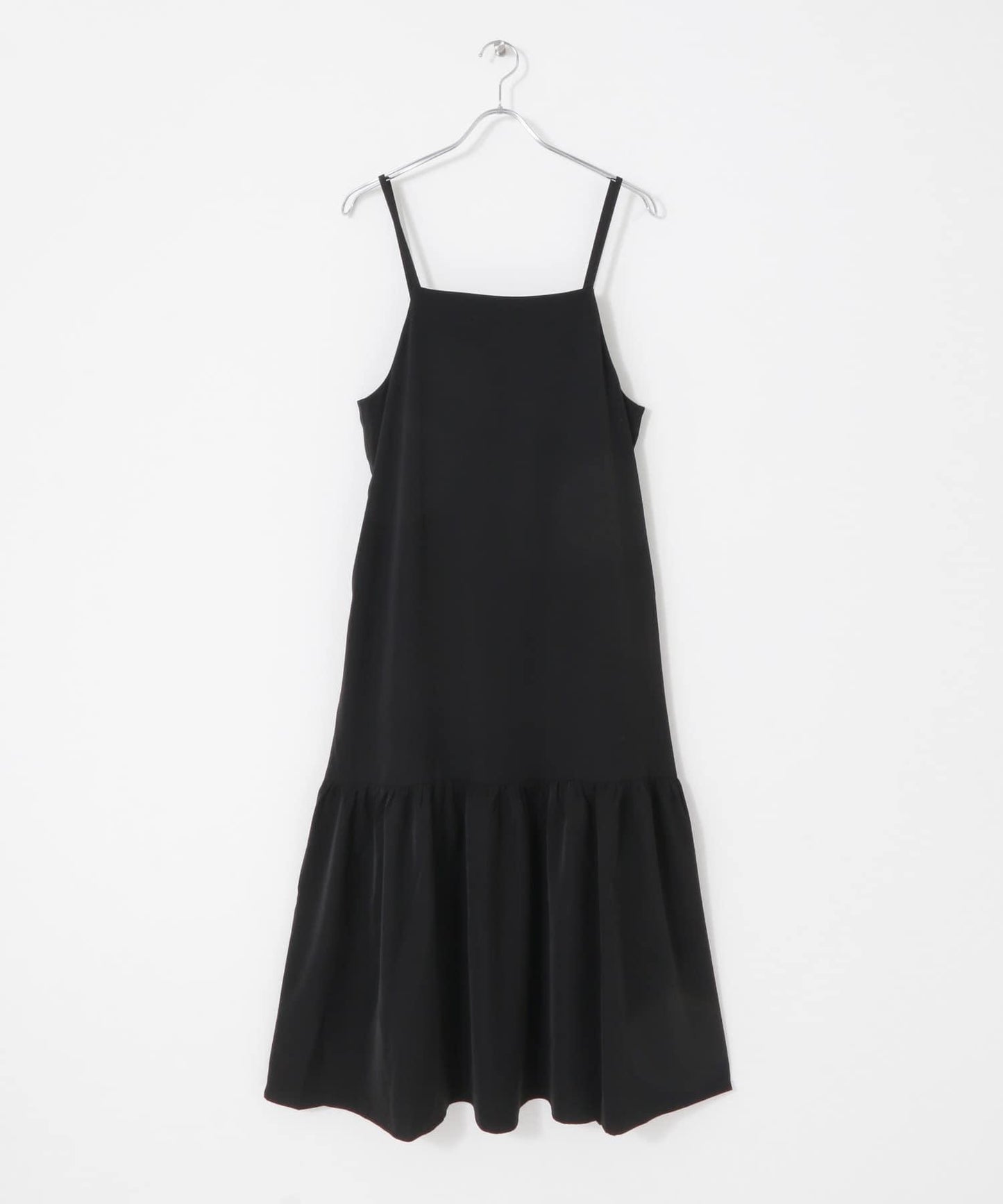 單層荷葉邊吊帶連衣裙