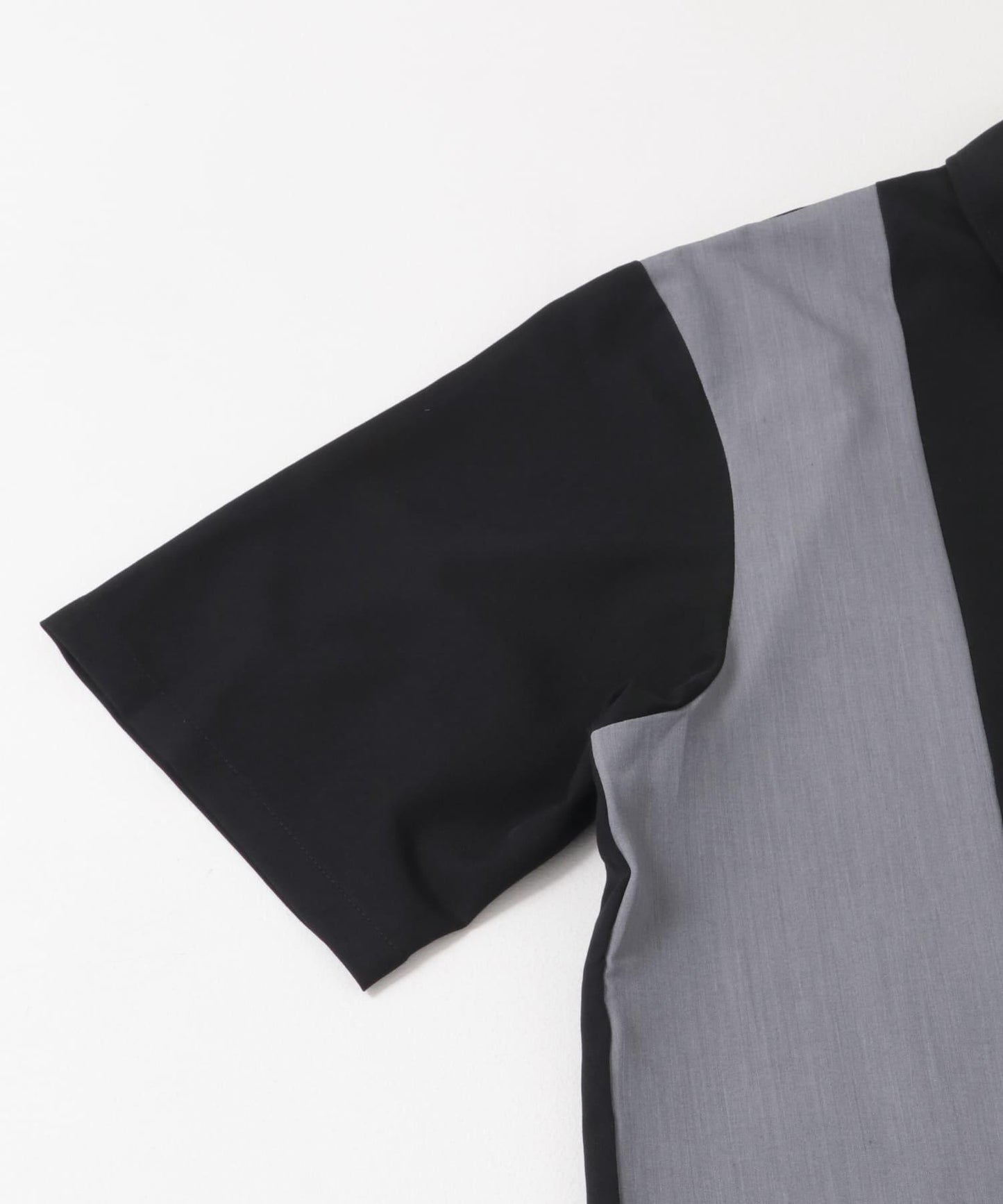 接觸冷感TR彈力拼接短袖襯衫