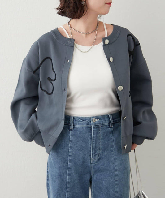 【前後兩穿】繩繡花開衫