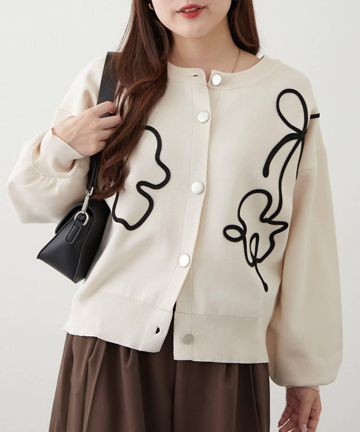 【前後兩穿】繩繡花開衫