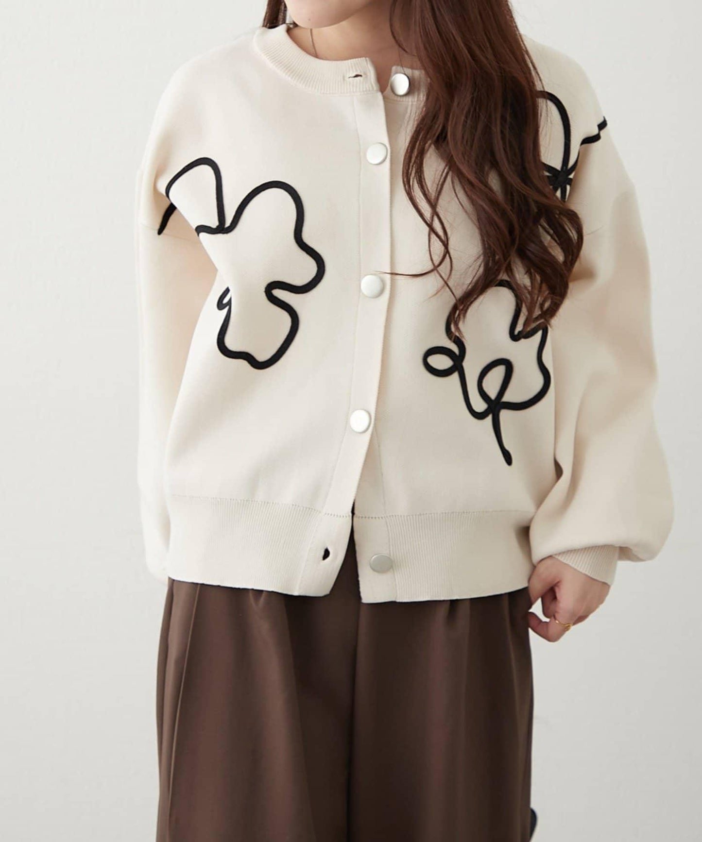 【前後兩穿】繩繡花開衫