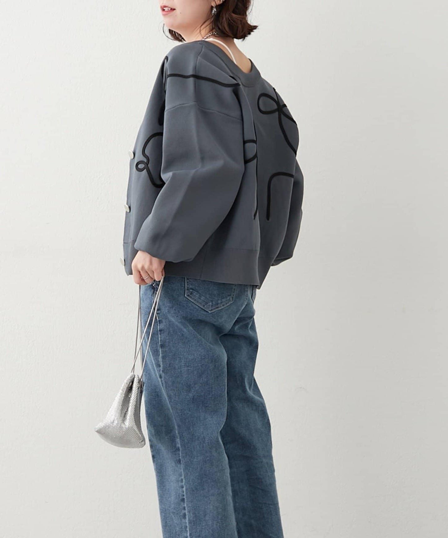 【前後兩穿】繩繡花開衫