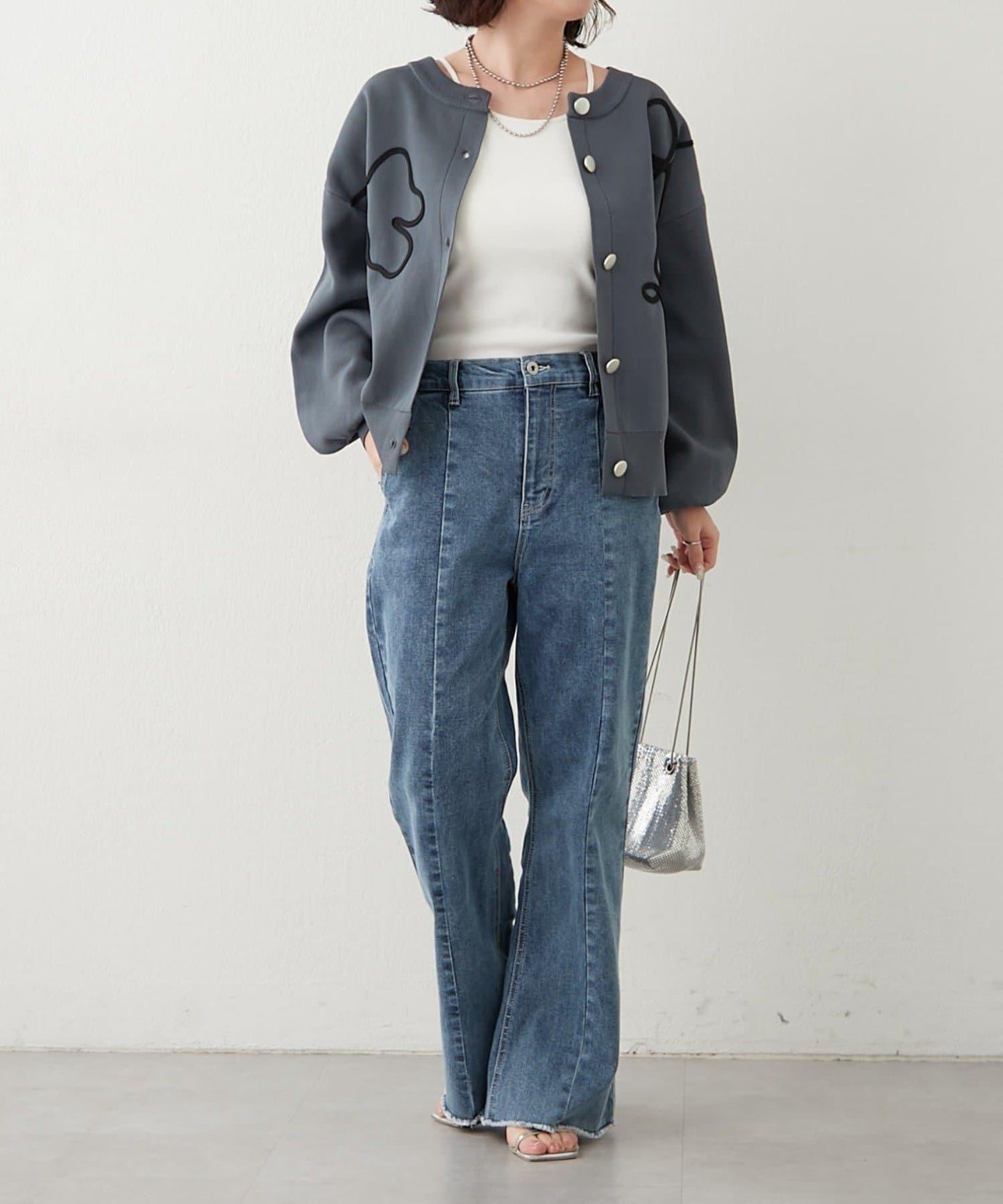 【前後兩穿】繩繡花開衫