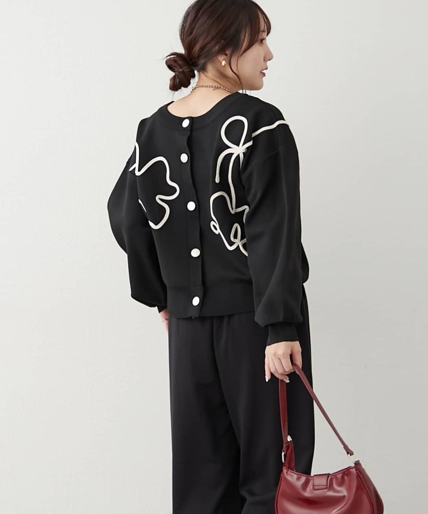 【前後兩穿】繩繡花開衫