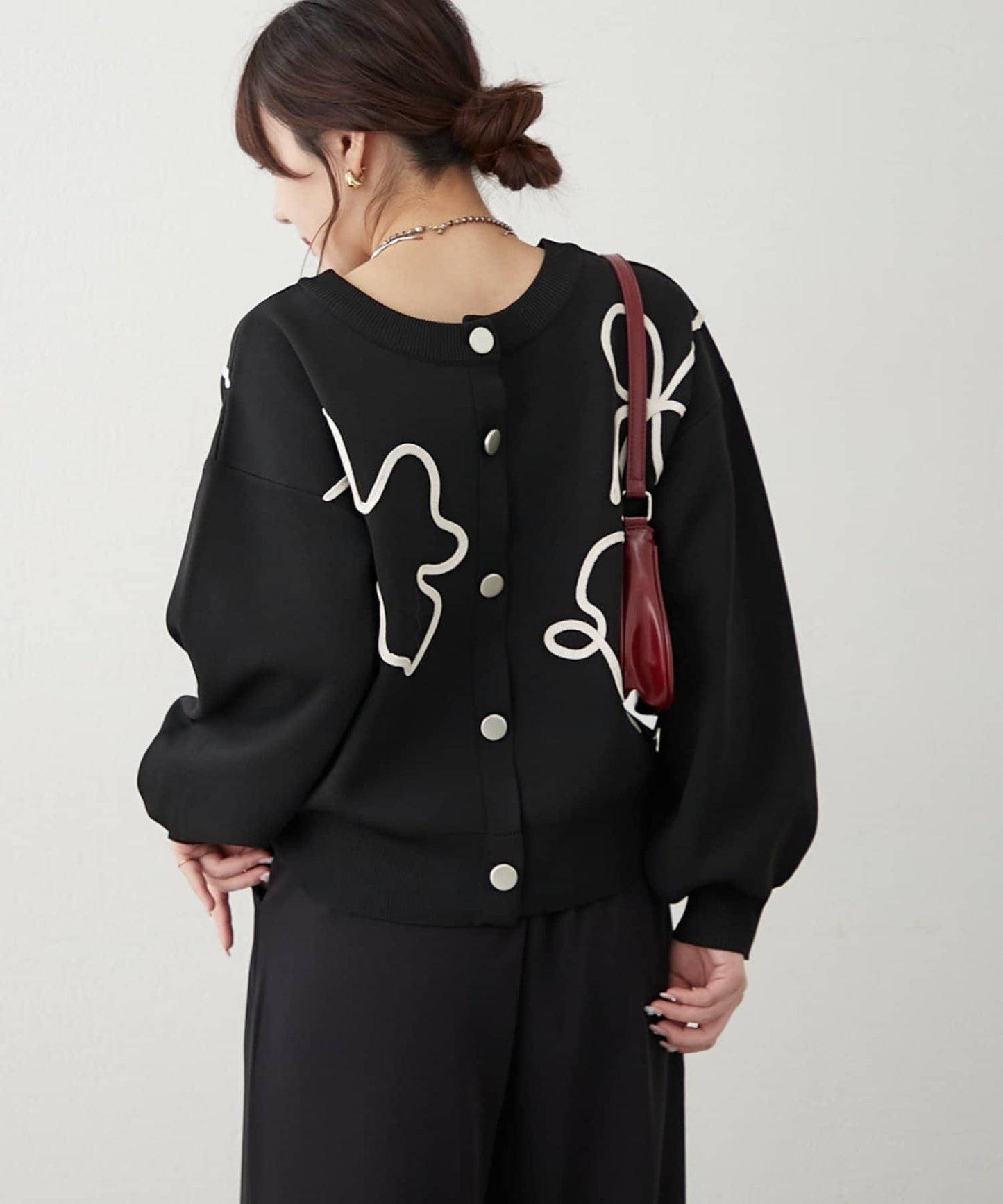 【前後兩穿】繩繡花開衫