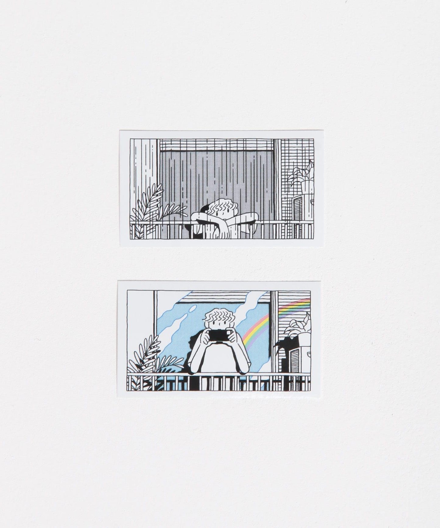 Norikazu Hatta 陽臺裝飾貼紙套裝(2枚裝)