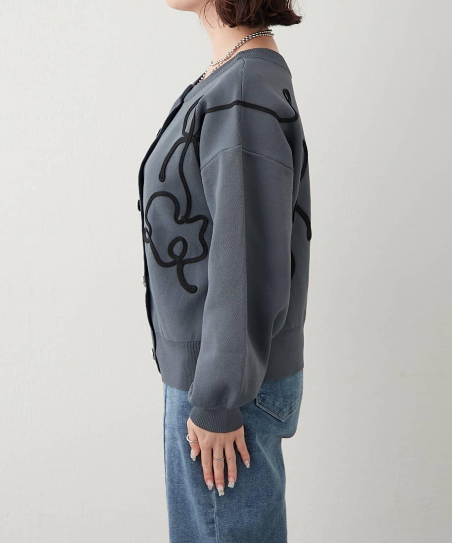 【前後兩穿】繩繡花開衫