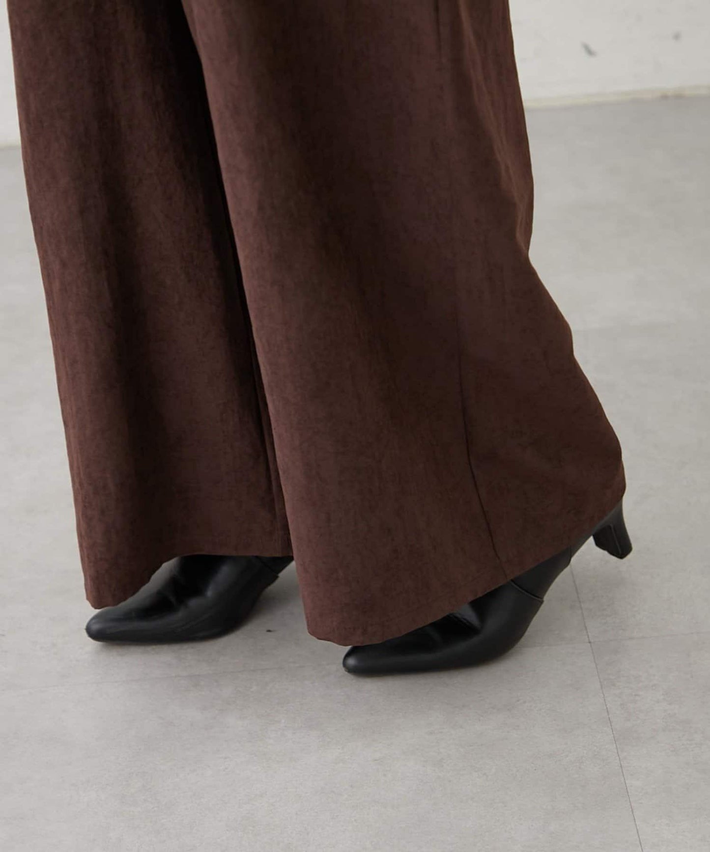 桃色磨毛褶皺揹帶褲