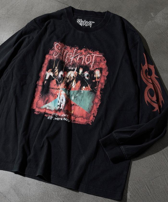 【限定】復古風 Slipknot 背面印花長袖T恤