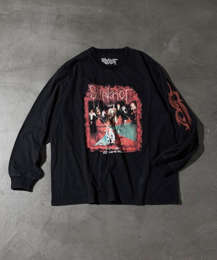 【限定】復古風 Slipknot 背面印花長袖T恤