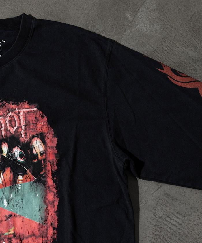 【限定】復古風 Slipknot 背面印花長袖T恤