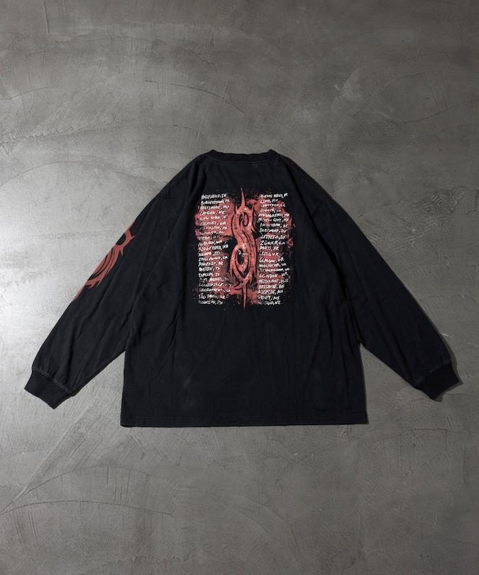 【限定】復古風 Slipknot 背面印花長袖T恤