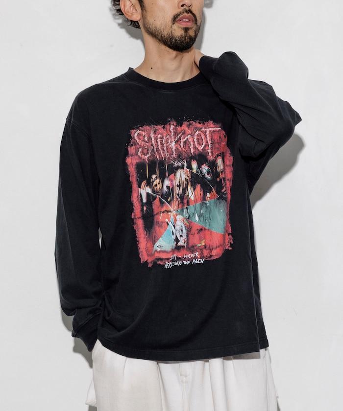 【限定】復古風 Slipknot 背面印花長袖T恤