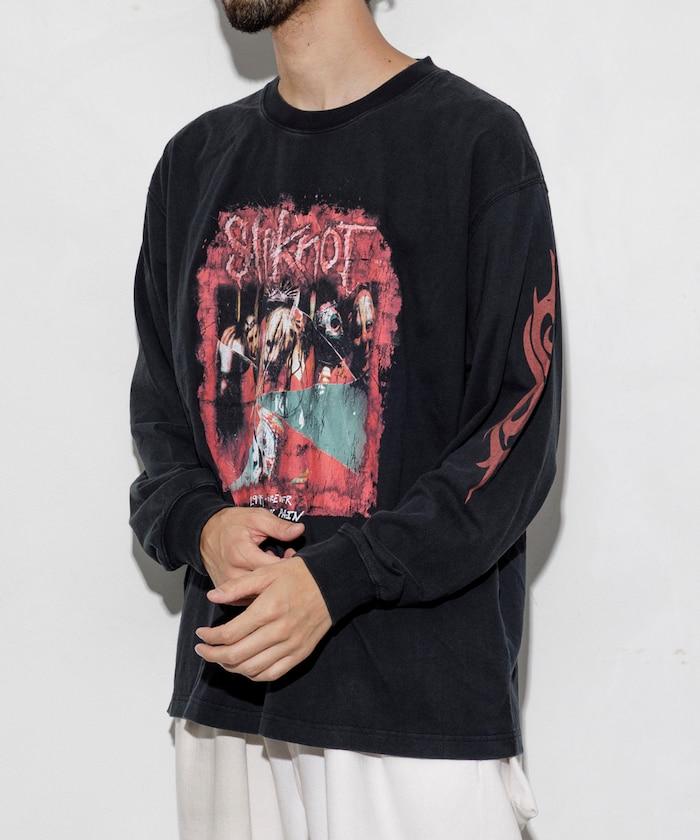 【限定】復古風 Slipknot 背面印花長袖T恤