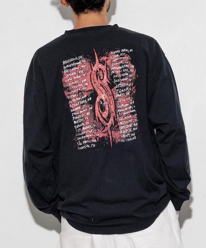 【限定】復古風 Slipknot 背面印花長袖T恤