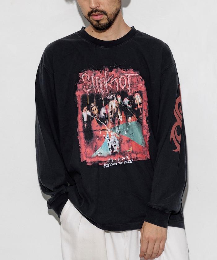 【限定】復古風 Slipknot 背面印花長袖T恤