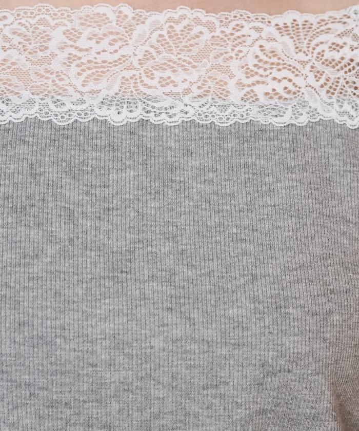 2way蕾絲長袖上衣