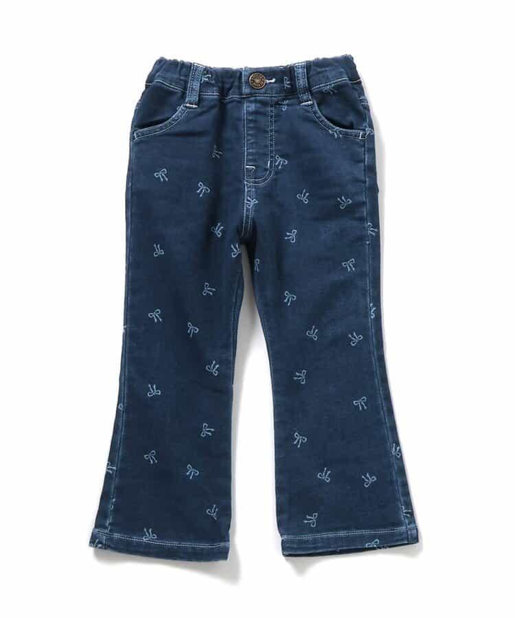 花紋喇叭長褲 10分丈