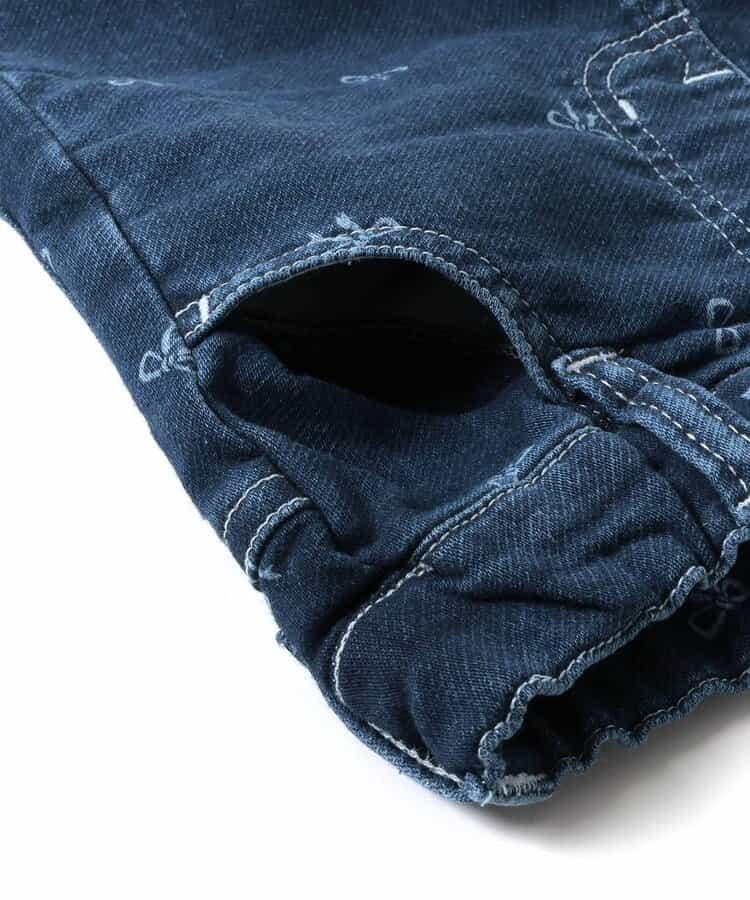 花紋喇叭長褲 10分丈