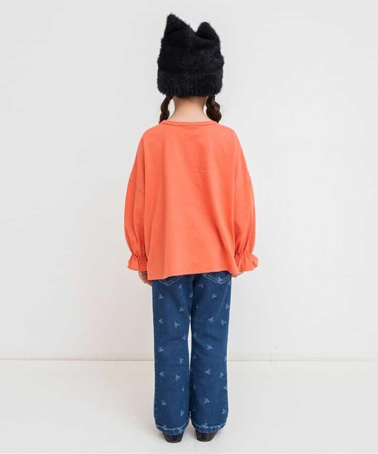 花紋喇叭長褲 10分丈