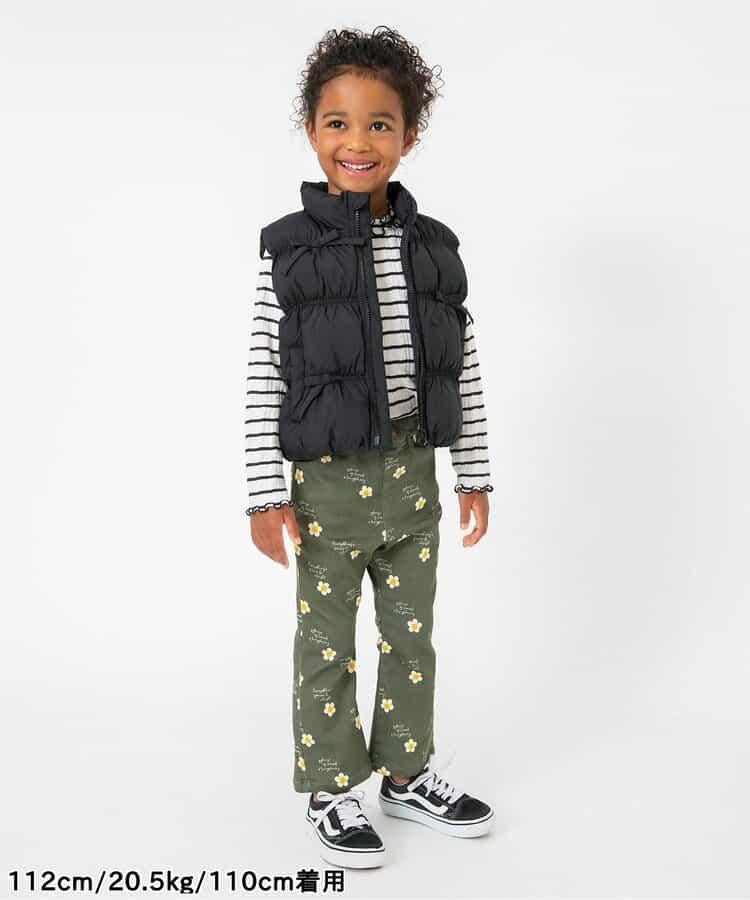 花紋喇叭長褲 10分丈