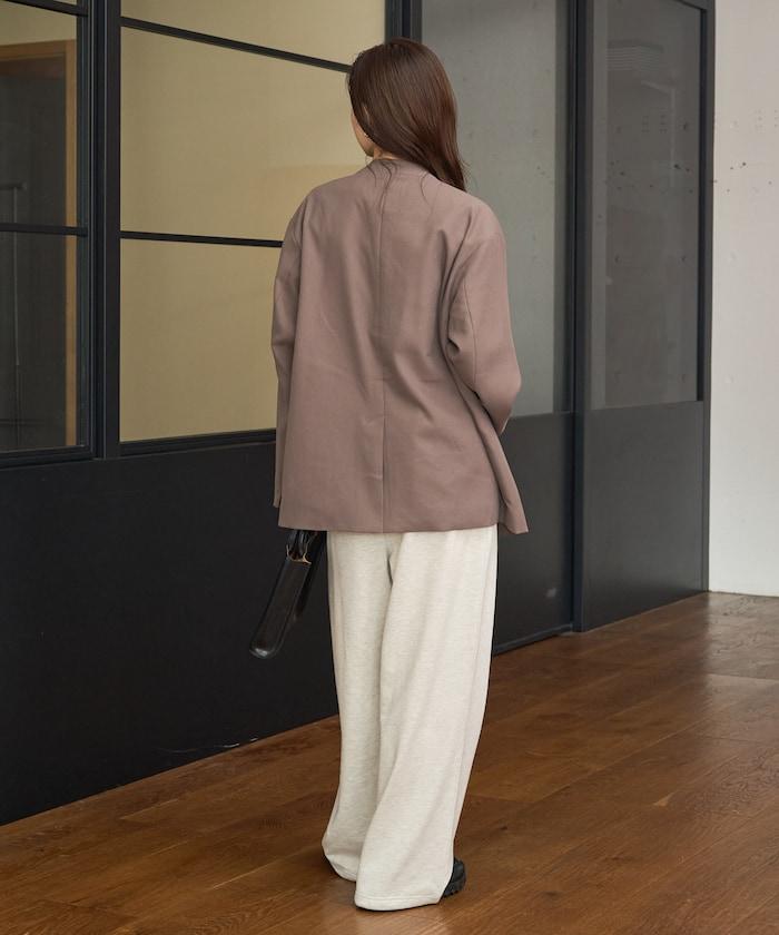 荷葉邊拼接內裡毛圈衛褲