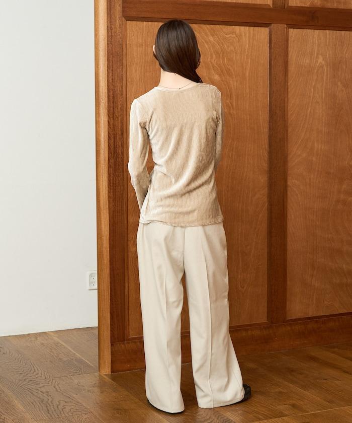 楊柳天鵝絨釦子上衣