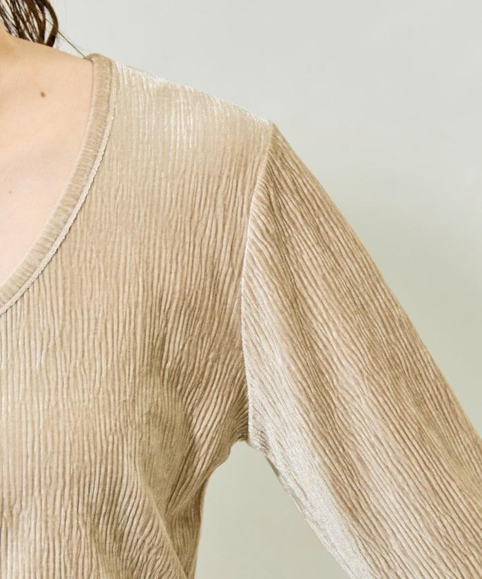 楊柳天鵝絨釦子上衣