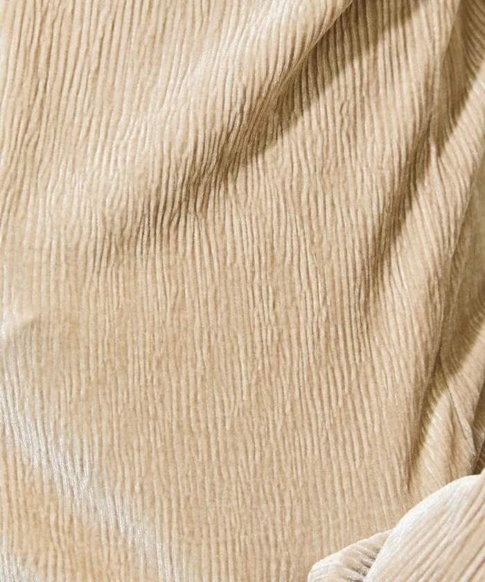 楊柳天鵝絨釦子上衣