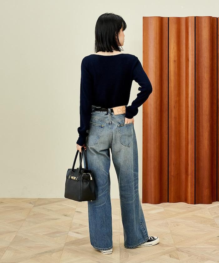 可機洗含絲船領羅紋針織衫