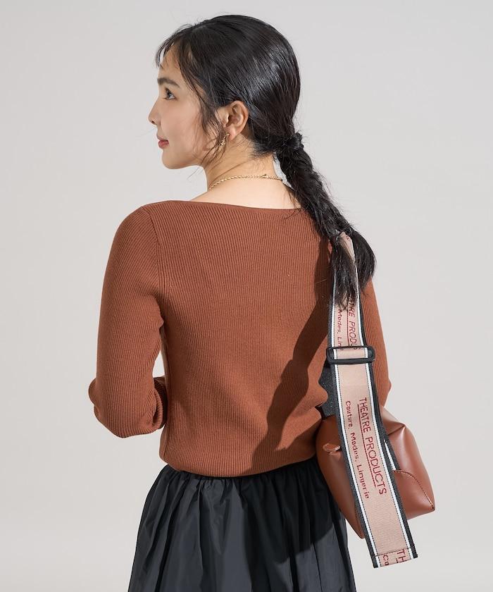 可機洗含絲船領羅紋針織衫