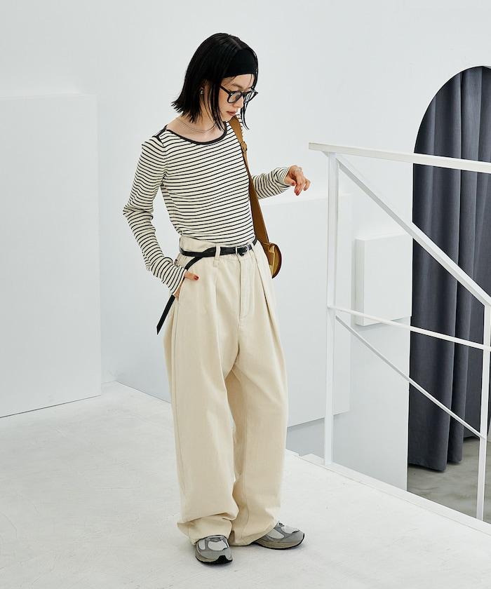 可機洗含絲船領羅紋針織衫