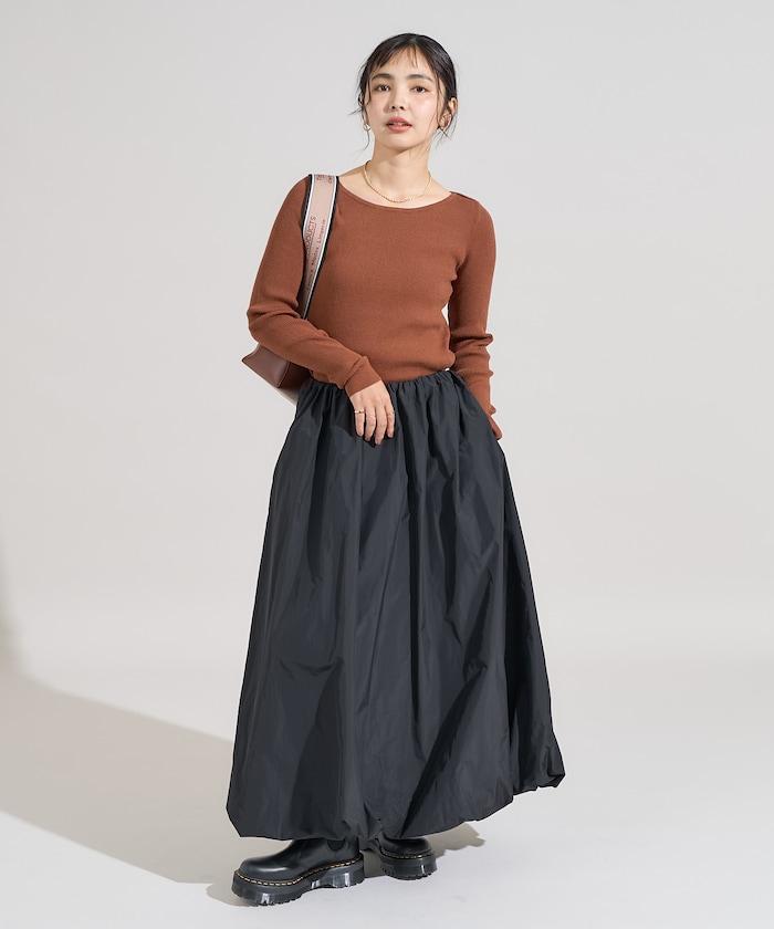 可機洗含絲船領羅紋針織衫