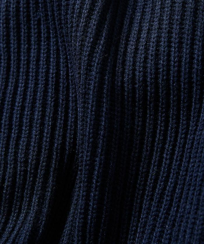 寬鬆版型 羅紋編織 圓領針織衫