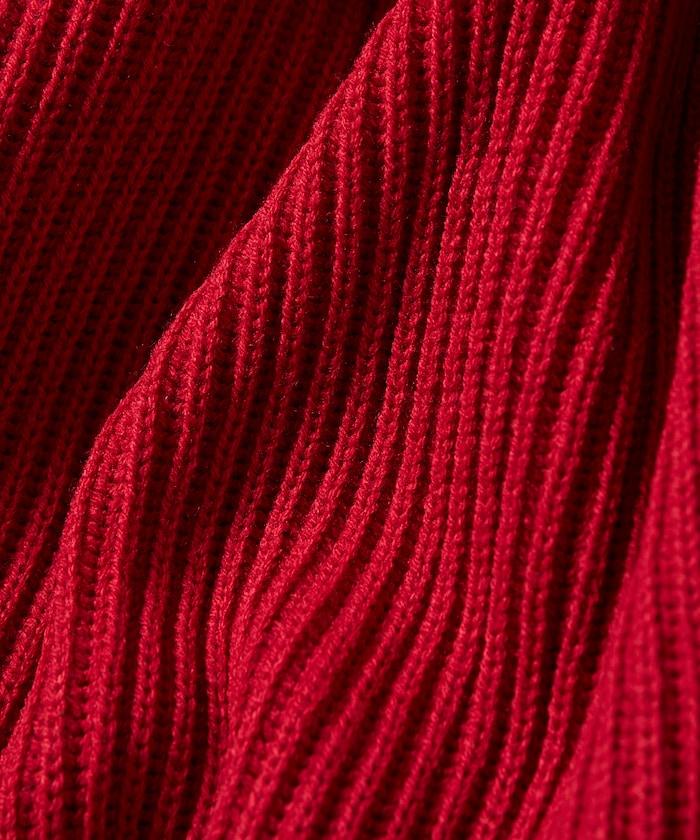 寬鬆版型 羅紋編織 圓領針織衫