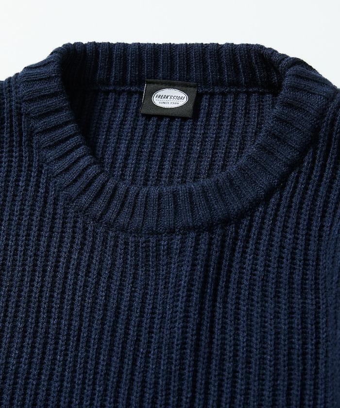 寬鬆版型 羅紋編織 圓領針織衫