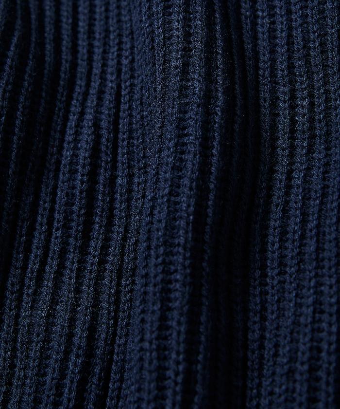 寬鬆版型 羅紋編織 圓領針織衫