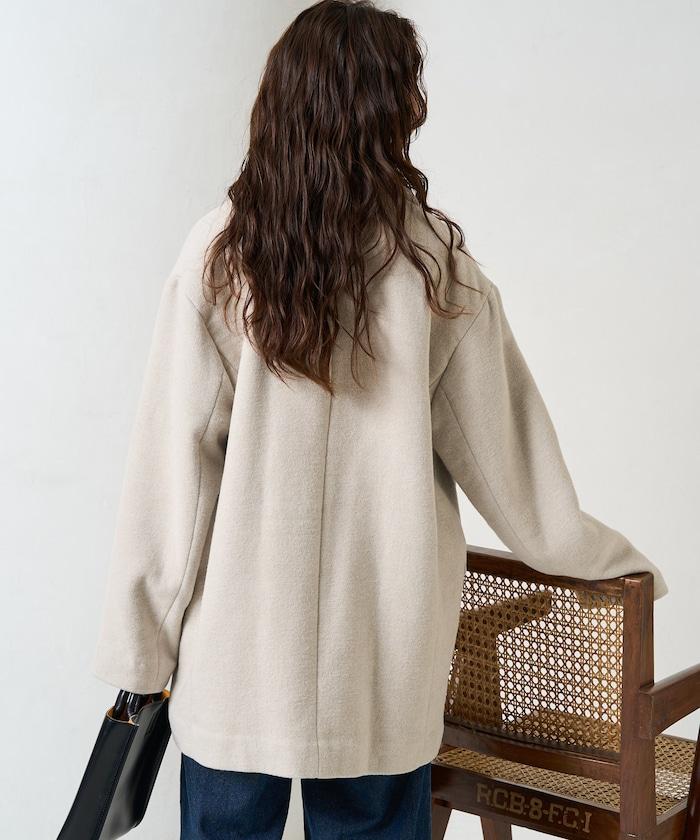 雙面呢西裝領夾克大衣