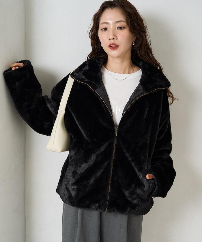 加厚仿毛短款外套