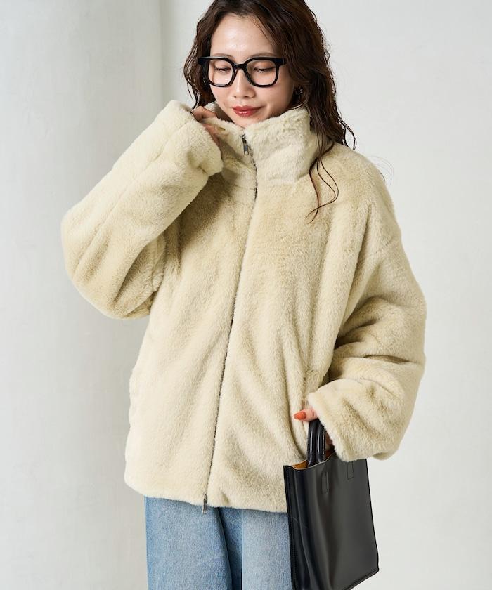 加厚仿毛短款外套