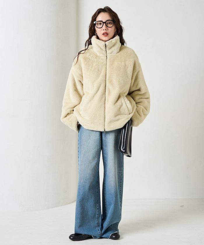 加厚仿毛短款外套