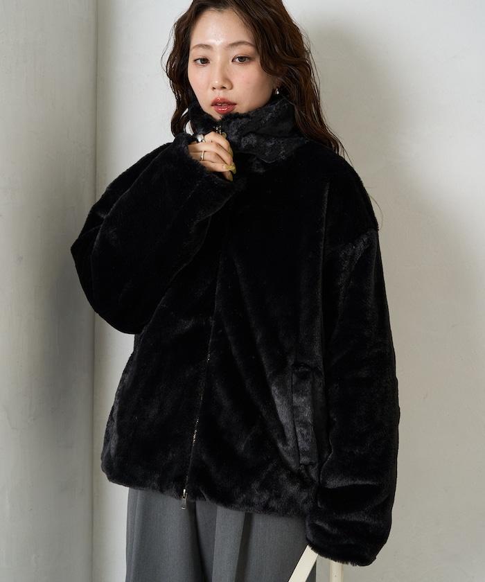 加厚仿毛短款外套