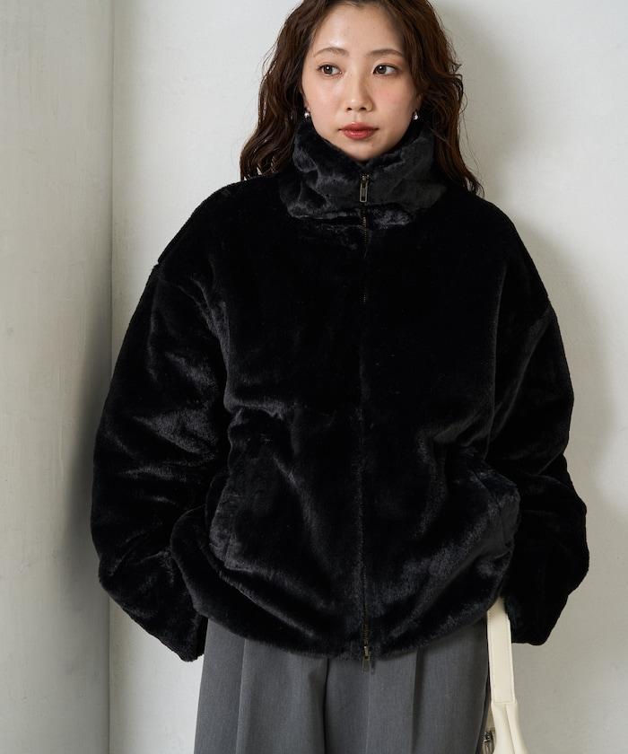 加厚仿毛短款外套