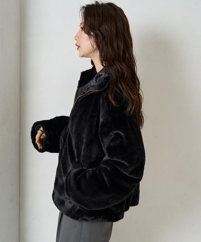 加厚仿毛短款外套