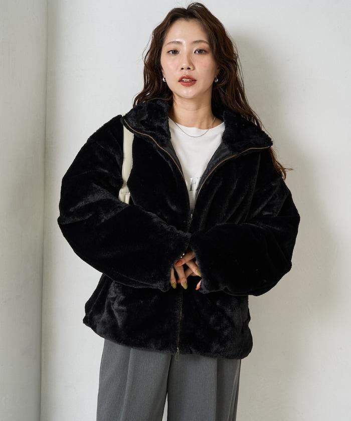 加厚仿毛短款外套