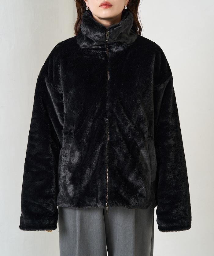 加厚仿毛短款外套
