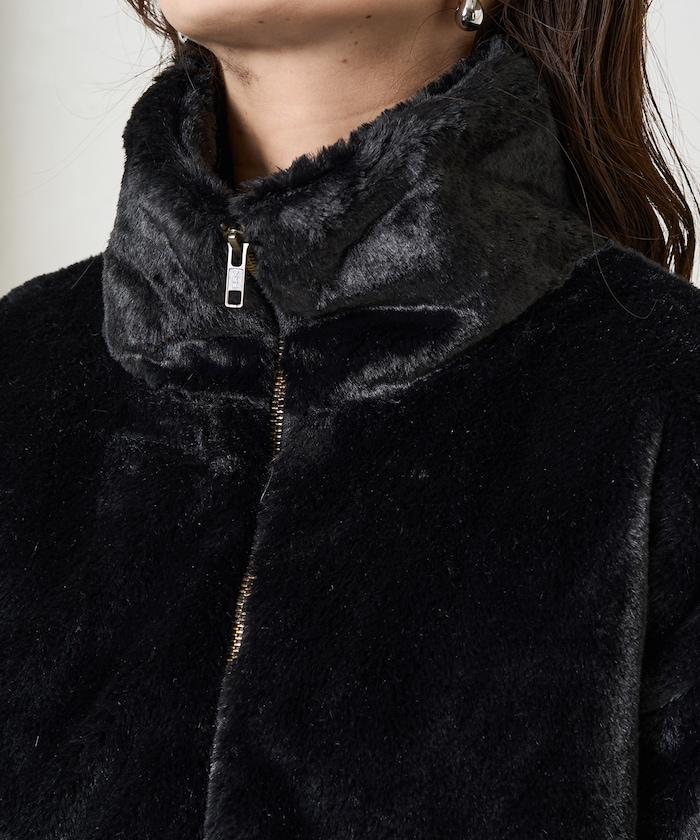 加厚仿毛短款外套
