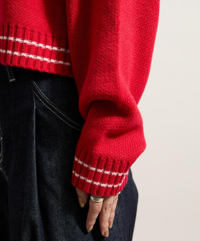 羊毛混紡水手領針織衫