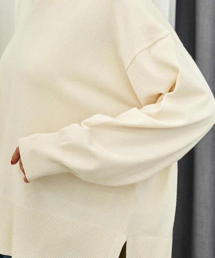 可機洗含絲V領針織套頭衫 可搭配套裝